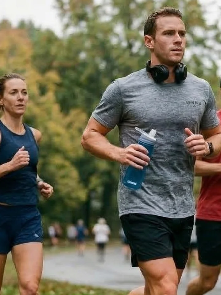 Spencer leading a Central Park group easy run